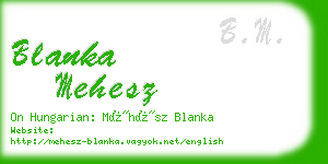 blanka mehesz business card